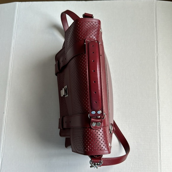 Proenza Schouler medium PS1 leather satchel bag in burgundy color - Picture 5 of 10